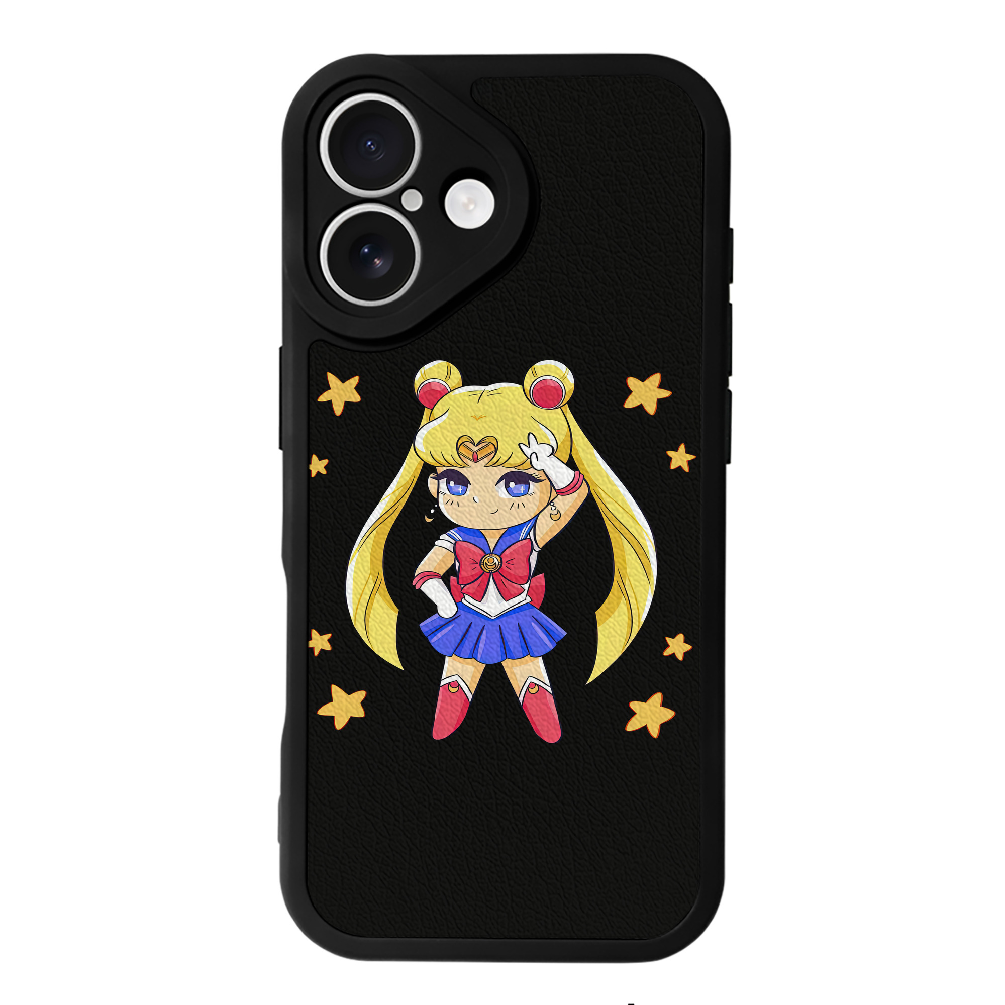（画像用） 美少女戦士セーラームーン 月野 うさぎ つきの うさぎ Sailor Moon Tsukino Usagi 【iPhone 16シリーズ対応】シリコンスマホケース（レザー調） 材質：シリコン